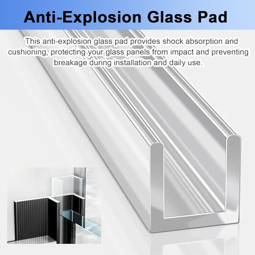 Perfil de aluminio cortable para puerta de ducha y panel sin marco de tina 6