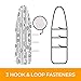 Ironing Board Cover and Pad Extra Thick Heavy Duty Padded 4 Layers Non Stick Scorch and Stain Resistant 15x54 and 3 Fasteners Elastic Edge with Bonus Protective Scorch Mesh Cloth