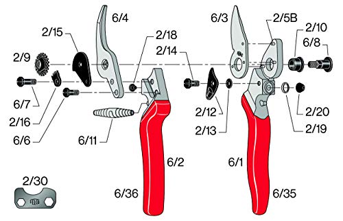 Felco F6 Pruning Shears – 7.7" Swiss-Made Garden Clippers for Medium Hands | Hand Pruners for Gardening | Garden Tool Cutter with Precision Bypass Blade, Forged Aluminum Handles, Replaceable Parts by FELCO - Used condition - Image 3