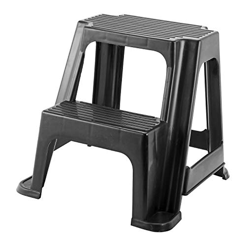 Heavy Duty Multi Purpose Large Plastic Rigid Dual Step Up Step Stool Home Kitchen Bathroom Caravan Step