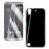 OAGELIM 2er Pack Bildschirm Schutzfolie + Hülle Kompatibel mit HTC Desire 530 (5 Zoll) Künstlerisch Bedruckte Hülle & Gehärtetes Glas Kratzfest (Schwarz)