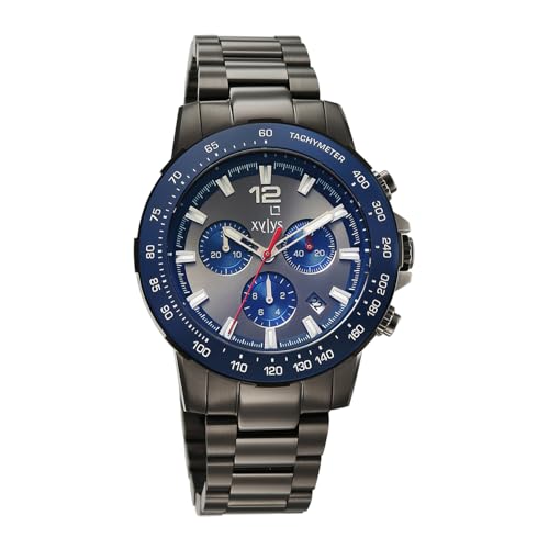 Image of Xylys Lightning with Chronograph Quartz Grey Dial Grey Stainless Steel Strap Watch for Men - 40068QM01E