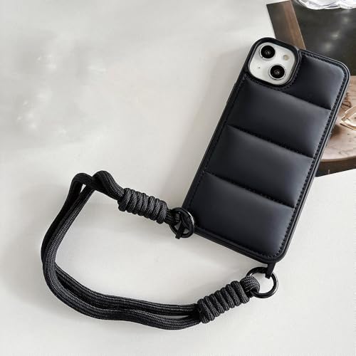Housse antichoc iPhone 13 noire avec dragonne pour sécuriser votre smartphone