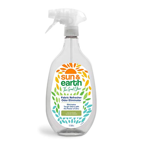 Sun & Earth Fabric Refresher Odor Eliminator with Zinc, Lily & Pear All-Natural Fragrance, 32 oz. (Pack of 1)