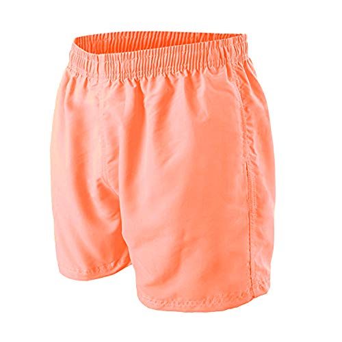 Good Deal Market Badeshort mit Mesh-Einsatz Salmon Neon Orange Gr. L mit innenliegender Kordel für regulierbaren Bund Swim Shorts Badehose klassisch Cover