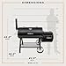 Oklahoma Joe's Longhorn Offset Charcoal Smoker and Grill with 1060 sq. in. Cooking Area in Black, Offset Smoker Grill