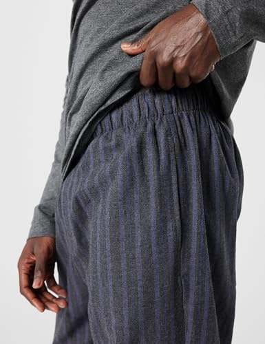 Pyjama long en coton pantalon rayé - vue 4