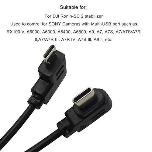 Cable de control RSS, USB-C a Multi-USB Cable de control multicámara para DJI Ronin-SC a Sony A9, A7, A7S, A7/A7S/A7R II, A7/A7R III 30 cm (hacia arriba) - imagen 4