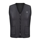 Karlak Chaleco con Calefacción USB Chaleco Cálido con Calefacción Eléctrica Chaqueta 5 Paneles Calefactores 3 Niveles de Resistente Al Agua Lavable a M