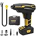 acetek Tire Inflator Cordless Air Compressor,Car Air Pump Tire Inflator Rechargeable, DC 12V Portable Handheld Electric Power Air Pump for Car Tires with LCD Digital Pressure Gauge