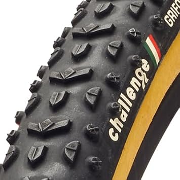 Challenge Tire Grifo Pro Tire TLR - 700 x 38 Black/Tan | Challenge Tire Grifo Pro 700x38 TLR Tubeless Race Tire with Puncture Protection