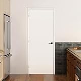 BARNSMITH 30x80 in Modern Flush Smooth White Primed Door Slab, Paintable Hollow Core Interior Door Panel, for Pocket, Swing, Sliding Door, Durable and Lightweight
