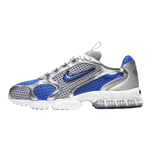 NIKE Air Zoom Spiridon Cage 2, Sneaker Uomo, Metallic Silver/Varsity Royal, 42 EU