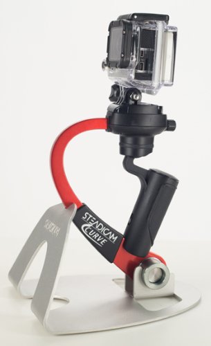 Image of Steadicam Curve-BK Handheld Video Stabilizer and Grip for GoPro Hero Cameras 3, 4 Black & Hero 5 (Red)