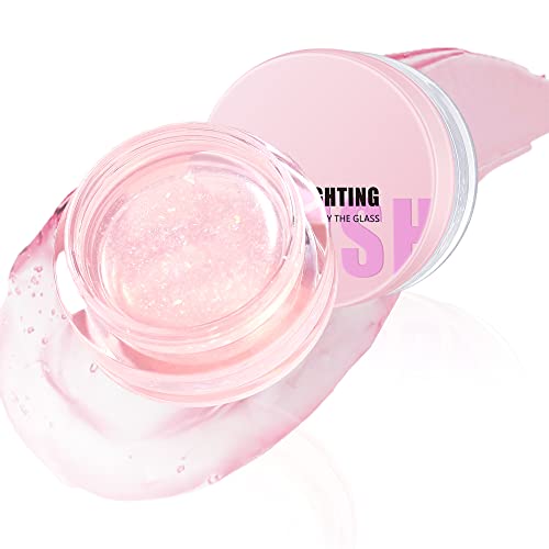 Glitter Moisturizing Color Changing Blush, Blush Rouge Multi-Use Cream For Cheek & Lip & Eye Balm Liquid Blush, Waterproof Blush Gel Makeup, Change Color To Skin Ph Finish Blush-02 #TOP17