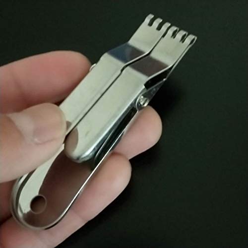 Clipe de gancho, ferramenta de pesca de aço inoxidável para isca de minhoca de sangue, grampo de gan