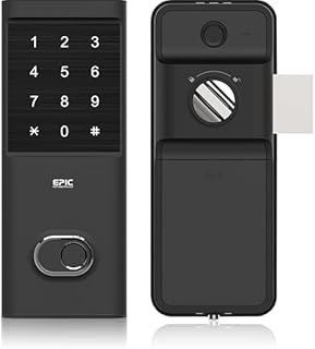 エピック Flassa 5D 最新スマートロック 交通系ICカード おサイフケータイ 暗証番号ごまかし機能 暗証番号/アプリ/指紋/FeliCa(R)/MIFARE(R)/スマホNFC/リモコン(別売) オートロック EPJP-FL5D 24時間365日コールセンター おでかけ強制ロック おやすみ強制ロック 火災警報 解錠用a接点 音量設定 ネジ止めタイプの本格派 黒