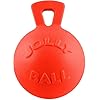   Jolly-Pets-Tug-n-Toss-Heavy-Duty-Dog-Toy-Ball-with-Handle-10-InchesX-Large-Orange-Large-Breeds