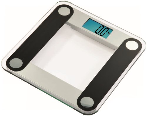 Eatsmart Esbs-04 Eatsmart Digital Bathroom Scale W/Extra Large Backlit 3.5" Display and"Step-on" Technology, Black, Black