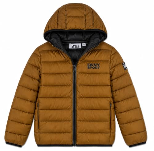 Image of DKNY Boys Winter Jacket, Midweight Puffer Coat, Weather Resistant, Hooded