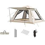 KryZaro ワンタッチポップアップテント アウトドア用 防風・防水・UV カット 双門・網窓付き 簡単組立・折りたたみ可能 キャンプ/防災用