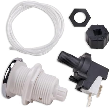 1 Set Pneumatic Switch for Garbage Disposal 16A On Off Push Button Switch for Bath Tub Spa Jetted Whirlpool Jet Set