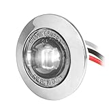 GG Grand General 75379 1 inch Mini Push/Screw Wide Angle White/Smoke Dual Function LED Light in Smoke Lens with Chrome Plastic Bezel