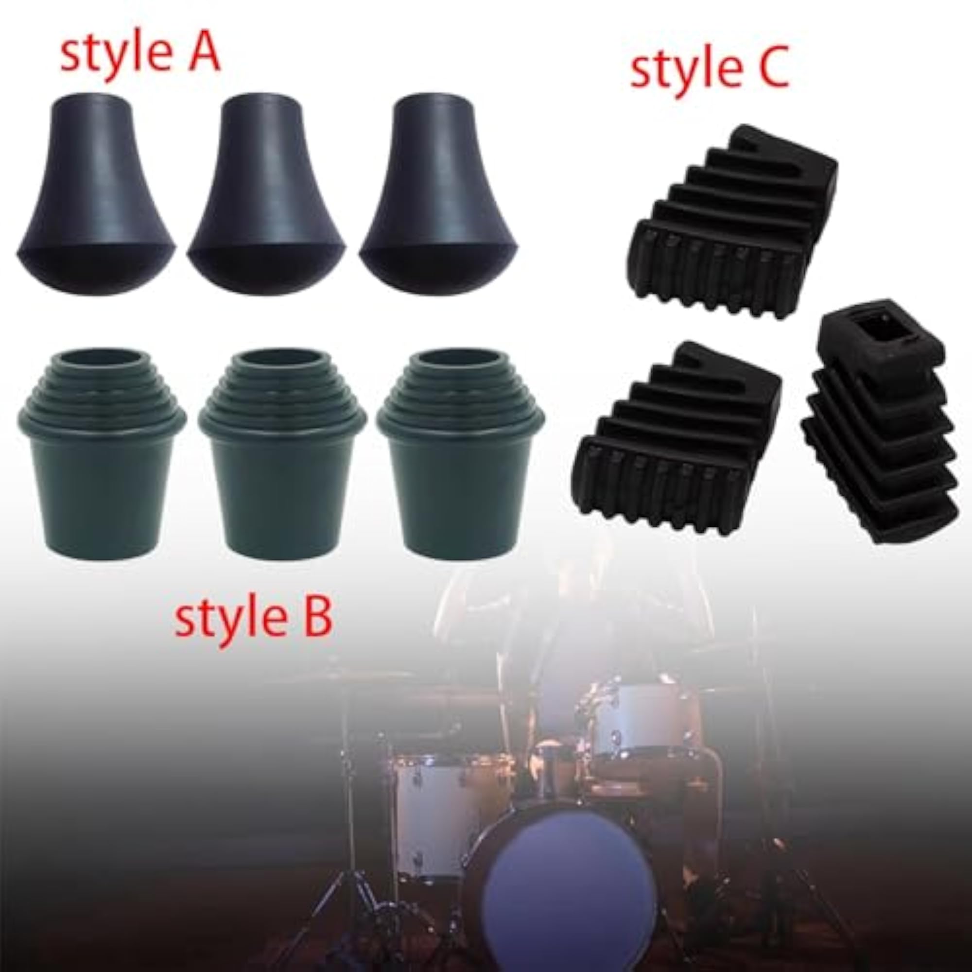3 Pieces Drum Feet Durable Bass Drum Leg Feet
