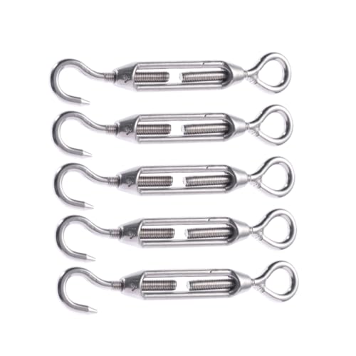 NAMOARLY Wire Tensioner Turnbuckle 5pcs Stainless Steel 304 for Rope Tension and Elastic Regulation