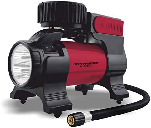 Bergmann Typhoon Digital Heavy-Duty Metal Tyre Inflator with Auto Cut-Off & LED Light (BCT-150D)