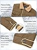 TACVASEN Winter Jackets for Men Fleece Lined Trucker Jacket Cotton Sherpa Cargo Coat Warm Thick Tactical Military Combat Coat Khaki L #5