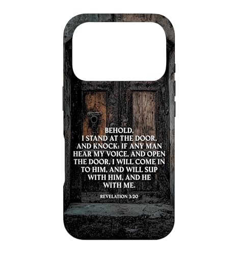 Revelation 3:20 I Stand at the Door and Knock ? Jesus Quote �X�}�z�P�[�X iPhone 17 Pro �p