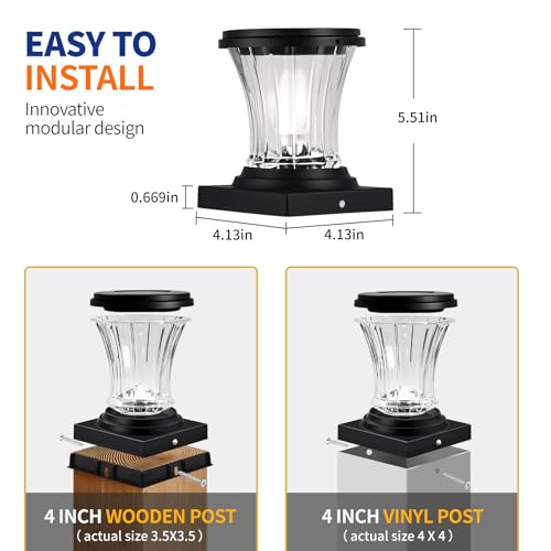 Luces solares de vidrio de diseño modular elegante y resistente 6