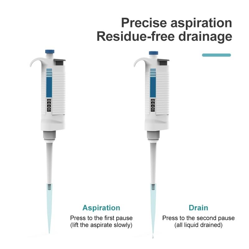 Laboratory Pipette Autoclavable Digital Adjustable Micropipette Lab Equipment with Pipette Tips(2-10ml)