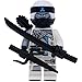 Produktbild Lego Ninjago Minifigur Zane (Hunted, aus 70655) mit 2 Bonus Schwertern