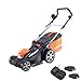Produktbild Yard Force - Kabelloser Rasenmäher, 40 cm, mit 2 x Lithium-Ionen-Akku 20 V und Schnellladegerät  LM C40A, LM C40A-EU, Orange, Schwarz, Grau