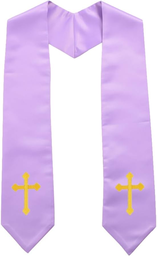 BLESSUME Unisex Church Choir Stoles for Church Graduation Stole with Cross