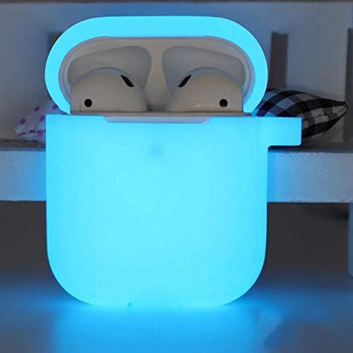 EnPro AirPods Case, Glowing in The Drak Airpod Case, Upgrade Luminescent Silicone Chargeable Headphone Case Compatible with Apple Airpods 2 and 1(Purple)