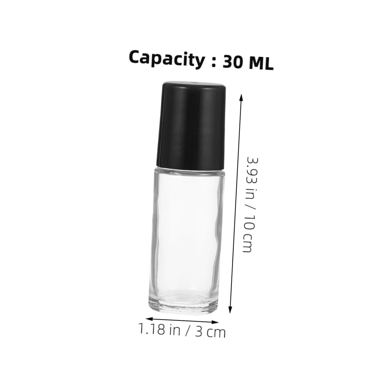 Flaconi Roll-on in Vetro 30 Ml da 10 Pezzi Sfera Massaggiante Grande, Bottiglie Portatili per Oli Essenziali e Profumi, Applicatore Antiscivolo per Uso Quotidiano da Viaggio