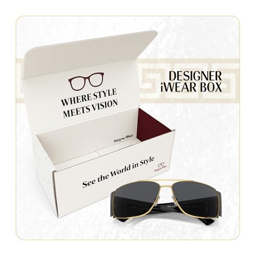 Versace VE2163 Rectangular Sunglasses Bundle for Men for Women, Gold/Grey - image 6