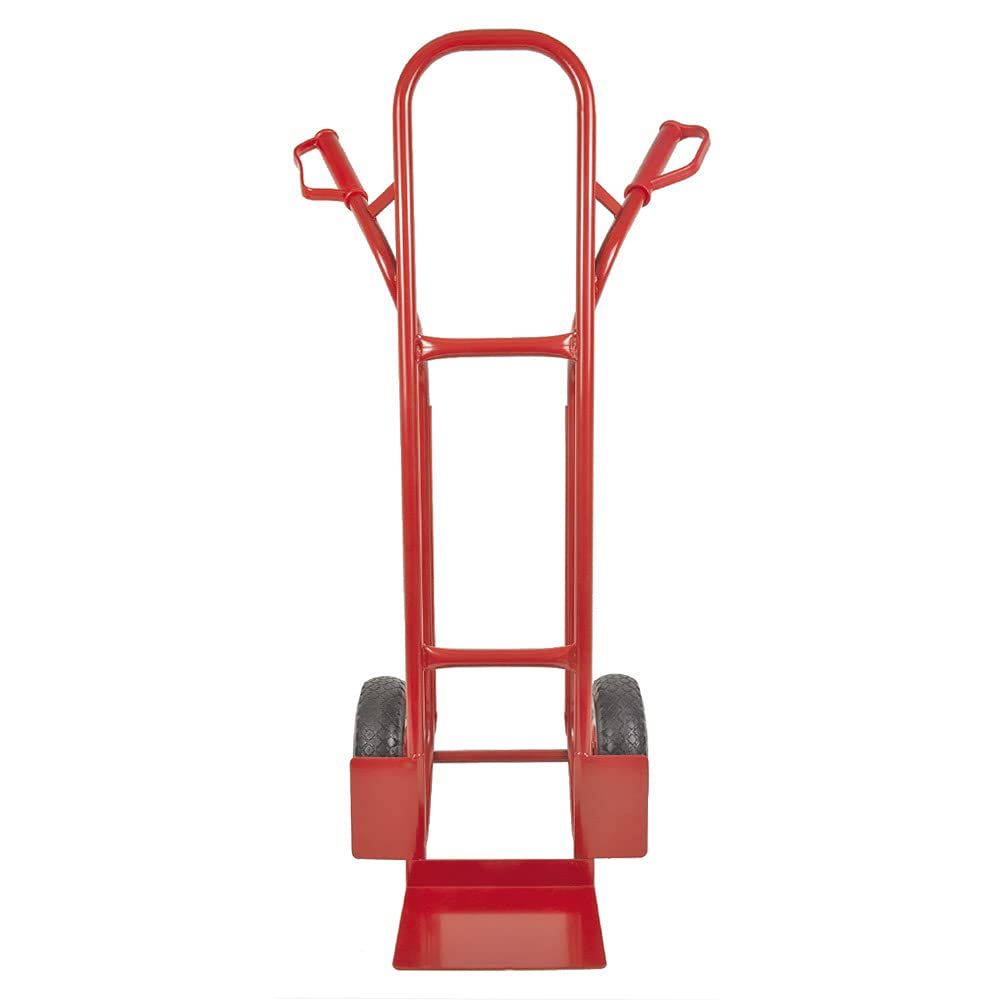 TRESTLES S04 Rot Sackkarre | Stahlgestänge | pannensicheres PU Rad | 250 kg Tragkraft | Treppenrutschkufen | Made in EU
