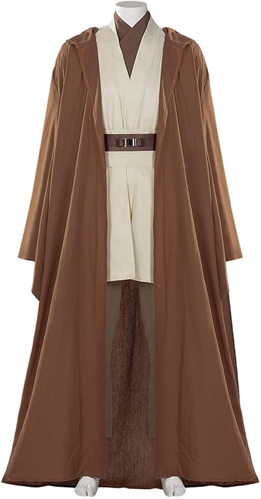 Jedi Master Bates Obi Wan - Disfraz de cosplay de Halloween Anakin Skywalker Capa imperio galáctico Ben Kenobi Luke Force Uniforme