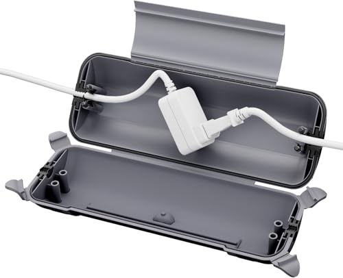 RESTMO 防水 コンセントボックス 耐候性 延長コード 屋外 防雨型 カバー イルミネーション ホリデー照明用 プラグ 保護 大型 グレー