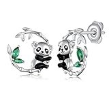 Panda Earrings for Women 925 Sterling Silver Panda Earrings Cute Animal Stud Earrings Birthday Jewel