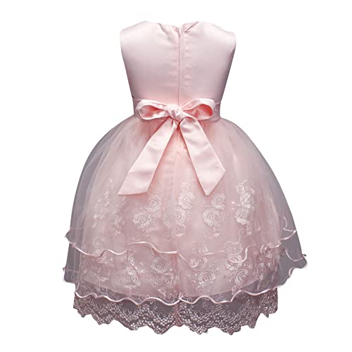 Hopscotch Girl's Fit And Flare Knee Length Sleeveless Embellished