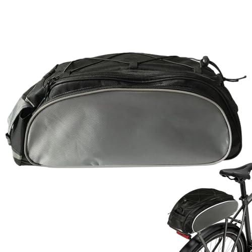 Generisch Alforja trasera para bicicleta – Bolsa impermeable para sillín con correa ajustable, para moto, excursiones, viajes, camping, viajes al aire libre