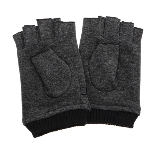 Abaodam 1 Pair Thermal Fingerless Gloves for Winter Durable Half Finger Mittens for Driving and Cycling Comfortable for Outdoor Sports Warm Non Pilling for Use