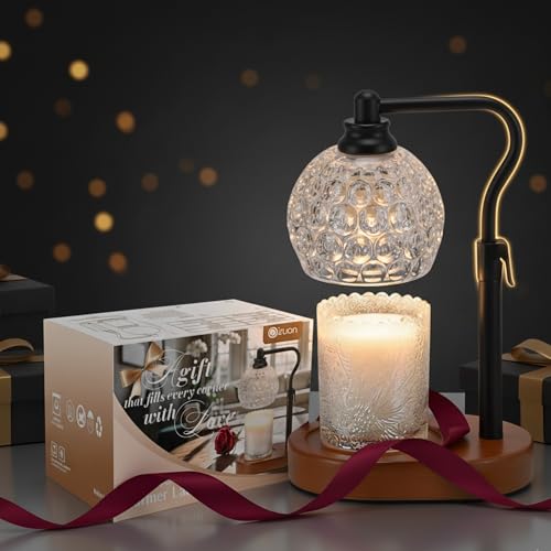 Oizuon Candle Warmer Lamp with Timer - 6.8'' Dimmable Candle
