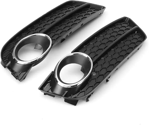 フォグランプハウジンググリル A5 2008-2011用 ハニカムメッシュグリルカバー 車のフロントバンパーグリル