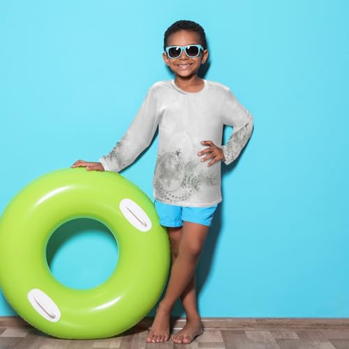 Boys Rash Guard Swim Shirt Long Sleeve UPF+ 50 Sun Shirts Quick Dry Shirt White Christmas Ball for Toddler Kids4